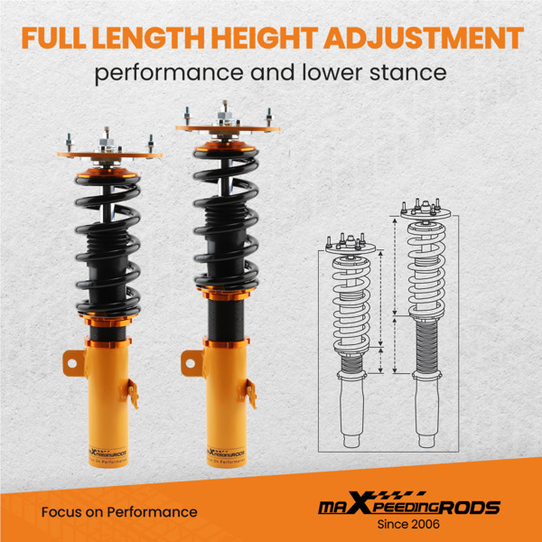弹簧减震Coilovers Shock Absorber For TOYOTA COROLLA MATRIX E140 E160 2009-2014 Shocks Struts 47840474-7