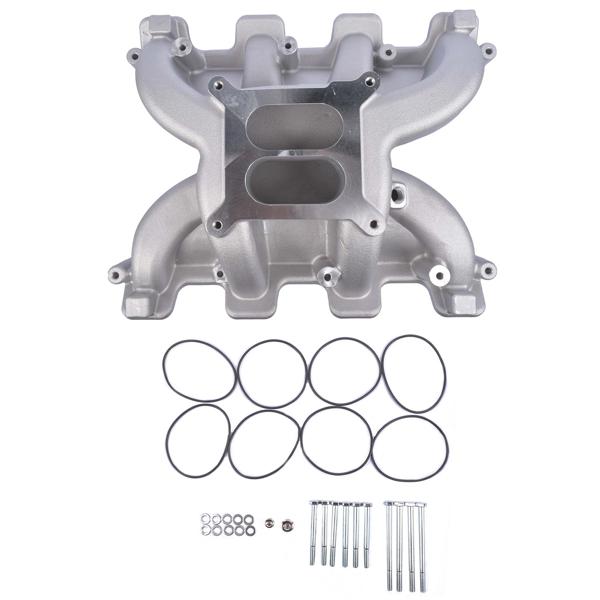 进气歧管 Dual Plane Carbureted Mid-Rise Intake Manifold Fits for Chevy Corvette LS1/LS2/LS6 5.7 6.0L Cadillac CTS 5.7L 300-130-1