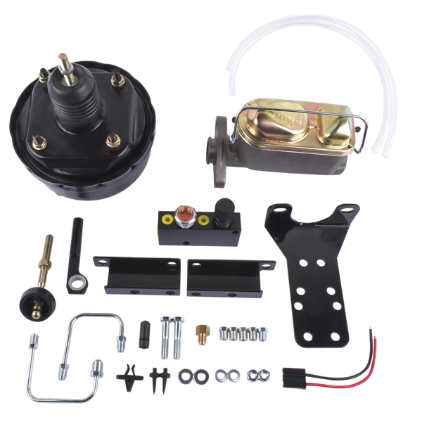 刹车总成 Power Brake Booster Conversion Kit for Ford Mustang 64-66 Adjustable Block Valve-1