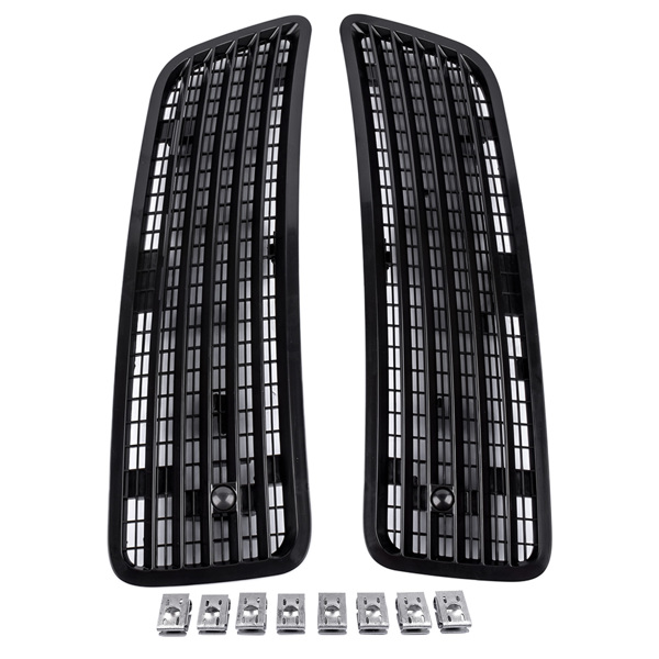 机盖风口 Pair Left & Right Side Hood Air Vent Grille Cover for Mercedes W221 S550 2007-2013-4