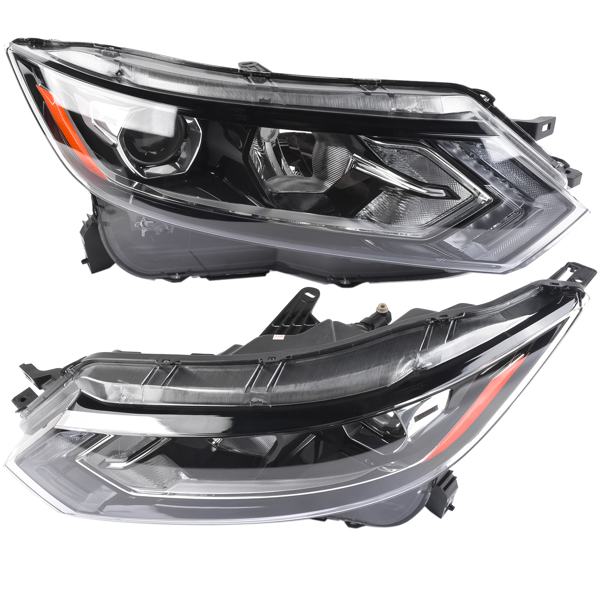 大灯 Right + Left Halogen Projector Headlight w/LED Fits Nissan Rogue Sport 2020-2022 260106MR0A 260606MR0A-5