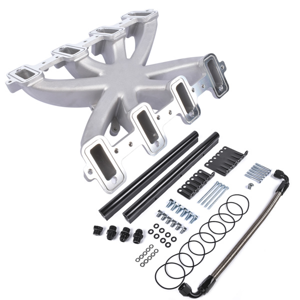 进气歧管 Single Plane EFI Intake Manifold w/ Fuel Rails for GM Gen III IV LS LS1/LS2/LS6-3