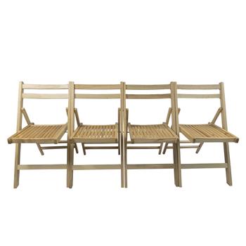 家具板条木折叠特殊活动椅 - 木制，4 件套，折叠椅，可折叠式
