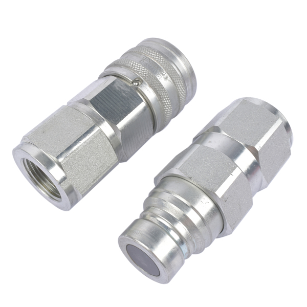 液压传动阀 3/4'' NPT 5/8'' Body High Flow Hydraulics Flat Face Quick Connect Coupler Set-3