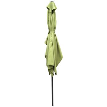 6 x 9 英尺露台伞户外防水伞带曲柄和按钮倾斜无挡板适用于花园后院泳池游泳池市场