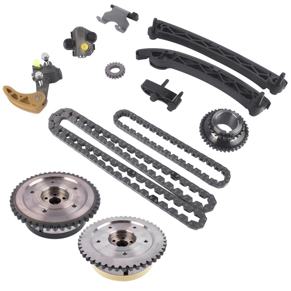 正时链条套装 Timing Chain Kit VVT Sprockets for Buick Envision Regal Cadillac ATS Chevrolet Camaro Malibu GMC 2.0L 2013-2022 12627107 12627109 12627114 12638661-7