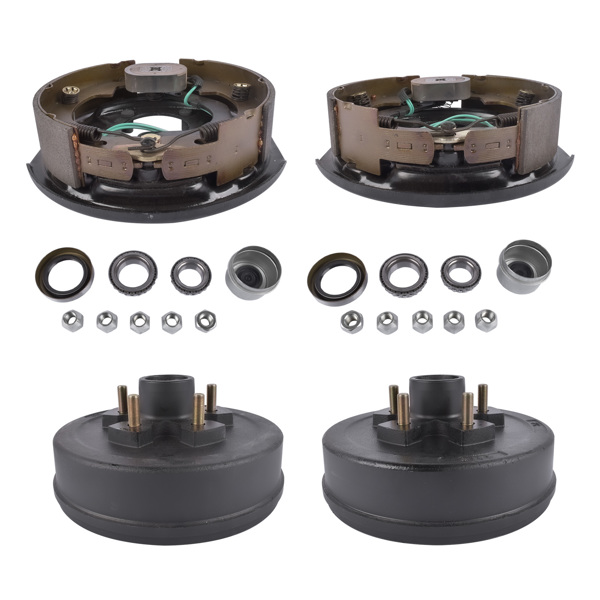 鼓和制动器套装 Trailer 5 on 4.5 Hub Drum + 10"X2-1/4" Electric Brakes for 3500 lbs Axle CW-6