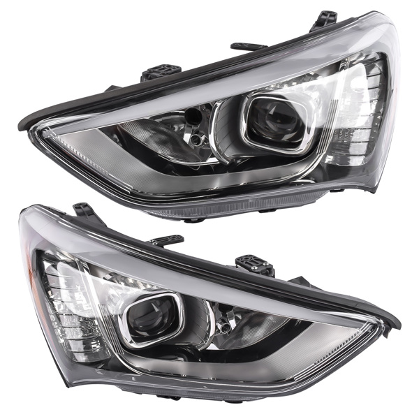  大灯 Halogen Headlight Headlamp Front Left & Right for Hyundai Santa Fe 2013-2016-2