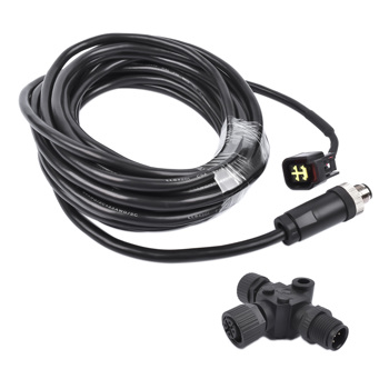  发动机接口电缆 Engine Interface Cable with \\"T\\" Kit 4-Pin Connector for Yamaha NMEA 2000 7 Meter