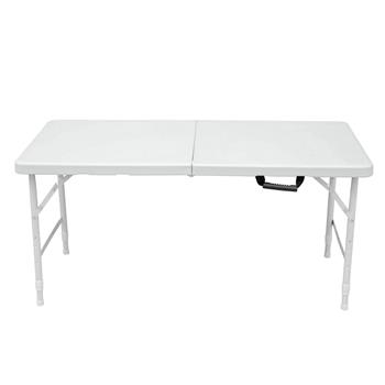 4 英尺便携式折叠桌室内和室外最大重量 135 公斤可折叠桌适用于露营白色