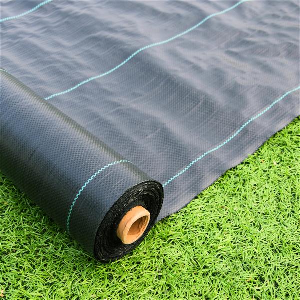 3.5oz Weed Barrier Landscape Fabric 4ft x 250ft, Dual-Layer Heavy-Duty Landscape Fabric for Garden, Greenhouse, Pathway, Orchard Weed Control, Easy to Set-up-5