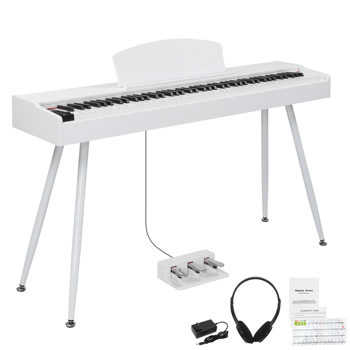 【AM不售卖】Glarry GDP-203 88键重锤键盘 嵌入式支架款 白色 电钢琴 英国