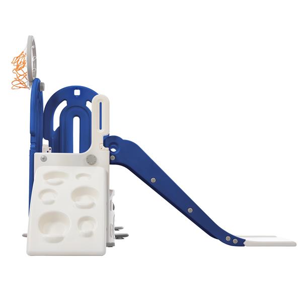 幼儿攀爬架和滑梯套装 4 合 1，儿童游乐场攀爬架独立式滑梯玩具套装带篮球架组合，适合婴儿室内和室外-6