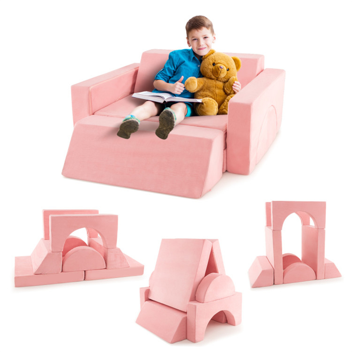 8 Pieces Playroom Sofa
