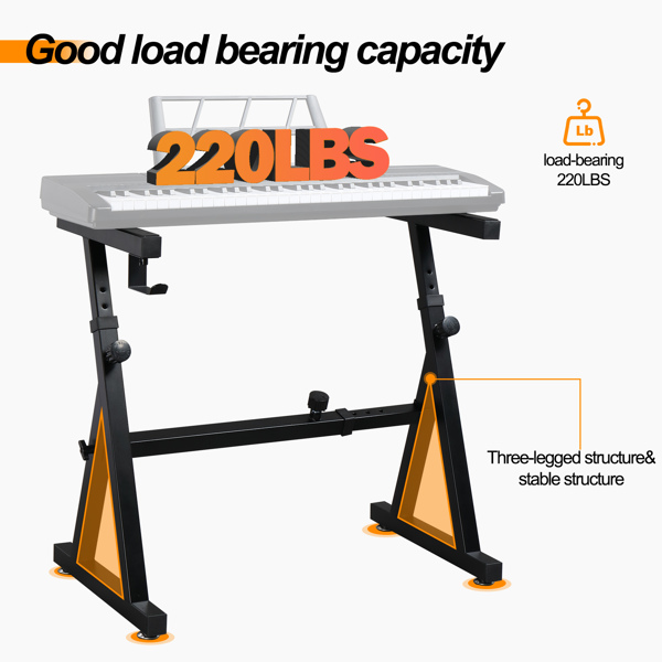 【AM不售卖】重型+琴凳 Z型 电子琴支架 黑色-4