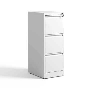 3 抽屉金属立式文件柜（带锁） 办公室 家用 钢制立式文件柜（适用于 A4 标准/信件 尺寸