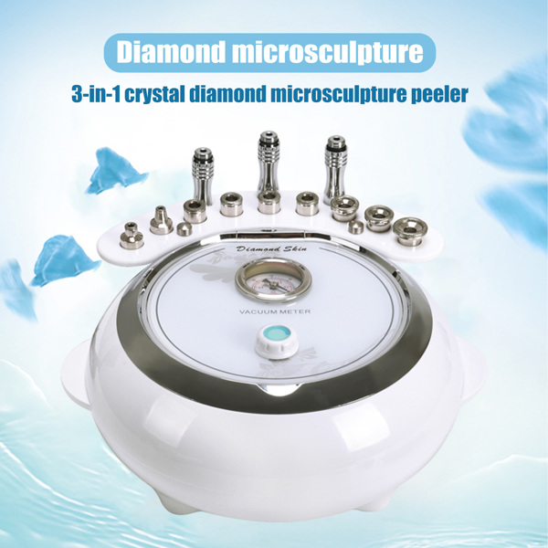 A3-3合1钻石磨皮机美标110v Facial Skin Care Salon w/Vacuum & Spray Diamond Microdermabrasion Machine-5