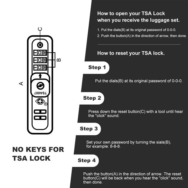 件套行李箱套装 PC 轻便耐用可扩展手提箱，带两个挂钩、双旋转轮、TSA 锁，(21/25/29) 黑色-16