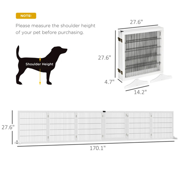 170" L狗门，木制宠物门白色（amazon shipping-发货，WALMART禁止销售）周末不发货-1