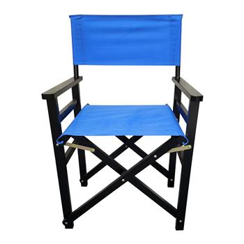 折叠椅 木制导演椅 帆布折叠椅 折叠椅 2 件/套 杨木 + 帆布 (颜色：蓝色)