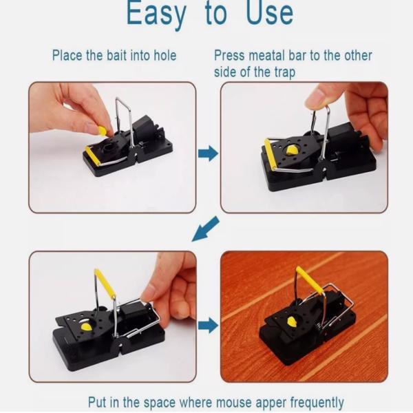 6个装大鼠陷阱老鼠可重复使用强易捕捉清洁啮齿动物控制-6