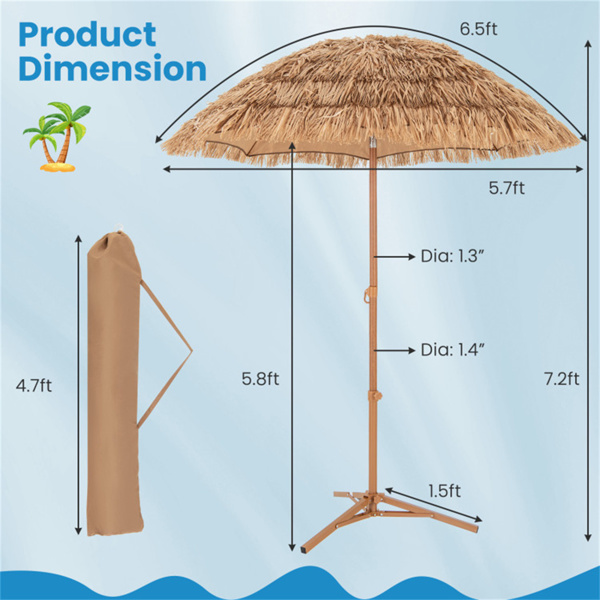 6.5英尺户外伞（amazon shipping-发货，WALMART/AMAZON禁止销售）周末不发货-3