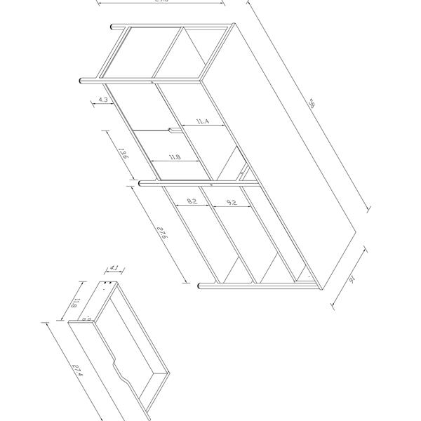 客厅边柜，收纳柜，餐边柜，厨房用具柜，坚固耐用的铁架支架，客厅电视柜，餐边柜自助餐柜，餐边柜和餐具柜-8