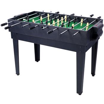 5 合 1 多功能游戏桌 - 台球、推杆曲棍球、桌上足球、乒乓球和篮球 黑色/红色
