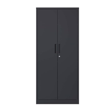 71 \\"H 金属车库储物柜，带门和 3 层搁板的黑色工具钢锁定柜，用于车库存储系统的高柜，可锁定文件柜，适用于家庭办公室、教室/壁橱