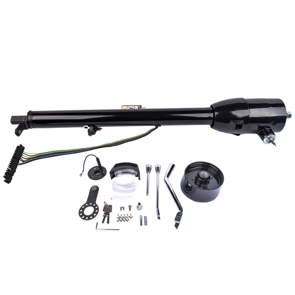 A3- 汽车转向柱 30'' Automatic Tilt Steering Column with Key + 9 Holes Steering Wheels Adapter-1