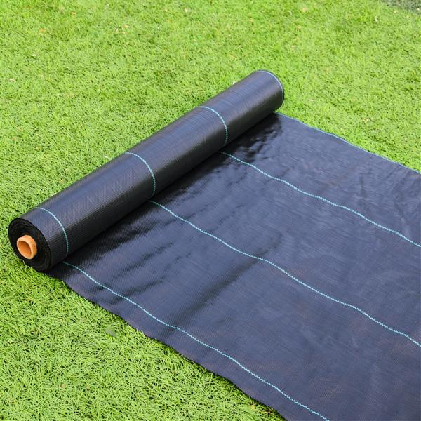 3.5oz Weed Barrier Landscape Fabric 4ft x 250ft, Dual-Layer Heavy-Duty Landscape Fabric for Garden, Greenhouse, Pathway, Orchard Weed Control, Easy to Set-up-7