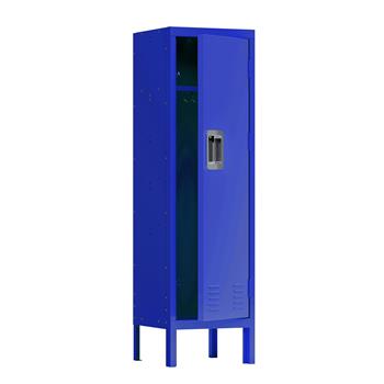 1 门高单金属储物柜-复古风格储物柜-工业家具-适用于客厅/卧室/储藏室/健身房/学校-蓝色