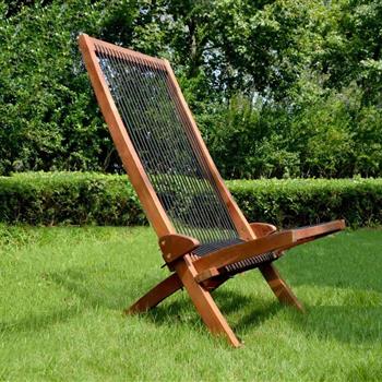 折叠绳木椅