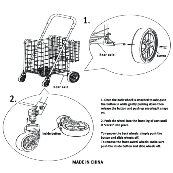 便捷折叠式购物车 （amazon shipping-发货，WALMART禁止销售）周末不发货-10