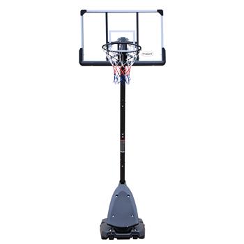 高度可调 6 至 10 英尺篮球架 44 英寸篮板便携式篮球架系统，配有稳定底座和轮子，适用于户外