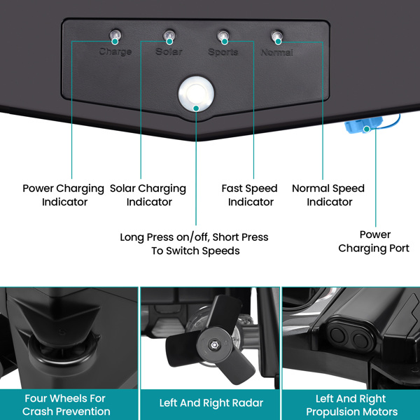 泳池清洁器Automatic Pool Skimmer Cleaner Robot Solar & Rechargeable Powered Cordless-4