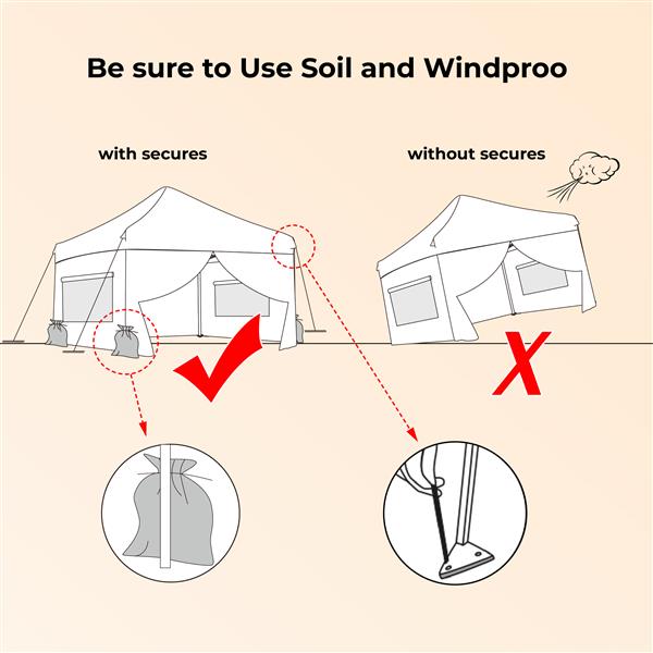 户外 10x 10 英尺弹出式凉亭天篷帐篷可拆卸侧壁带拉链，2 个侧壁带窗户，带 4 个重量沙袋，带手提袋-米色-14