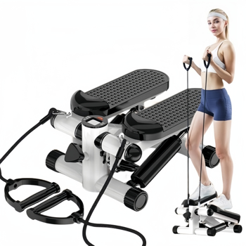 带阻力带的迷你踏步机，用于全身锻炼的家用踏步机，带 LCD 显示屏