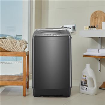 紧凑型家用自动洗衣机，最大洗衣容量 2.3 立方英尺，8 个水位/10 个程序，适用于公寓、大学宿舍、房车、露营地和其他空间有限的地方
