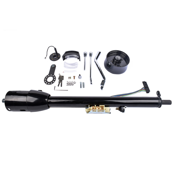 A3- 汽车转向柱 30'' Automatic Tilt Steering Column with Key + 9 Holes Steering Wheels Adapter-9