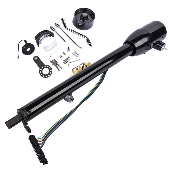 A3- 汽车转向柱 30'' Automatic Tilt Steering Column with Key + 9 Holes Steering Wheels Adapter-6