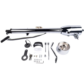 A3- 汽车转向柱 Chrome 30\\" Steering Column Hot Street Rod Tilt Automatic with Key and Adapter