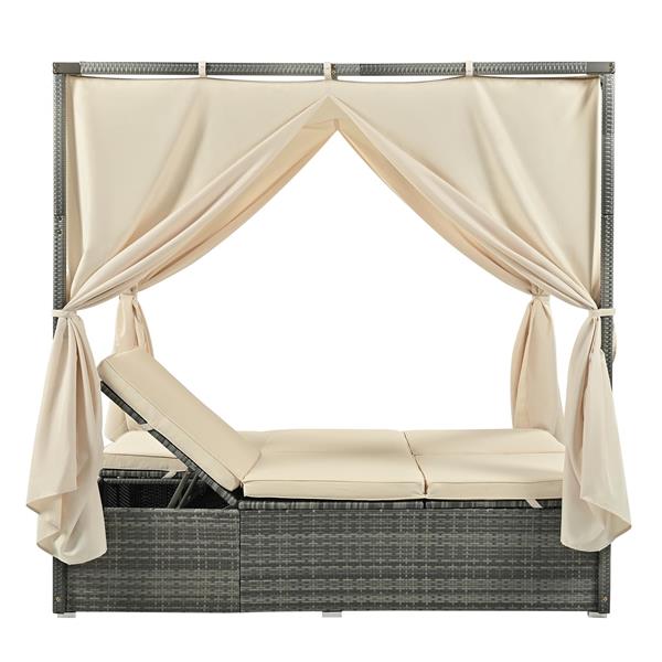 U 型可调节太阳床，带窗帘，舒适度高，3 种颜色-23