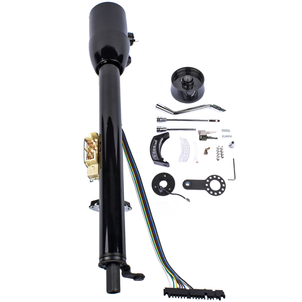 A3- 汽车转向柱 28" Black Stainless GM Tilt Steering Column with Key & Adapter R91004BK-28"-4