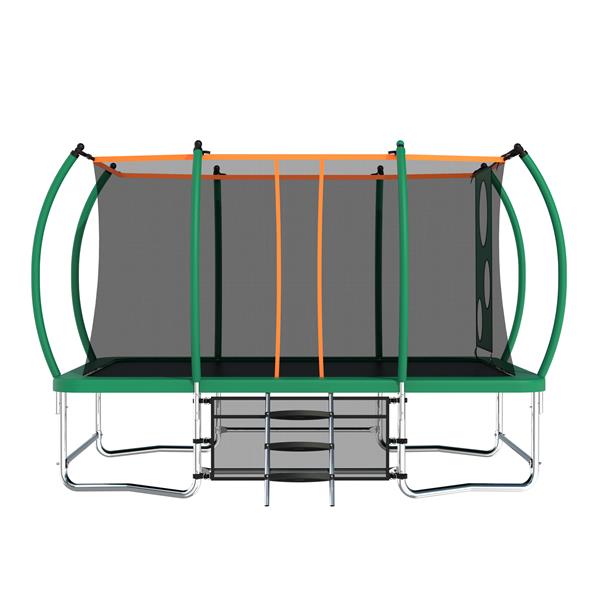 8X14 英尺户外方形蹦床，适合儿童和成人，长方形翻滚蹦床-26