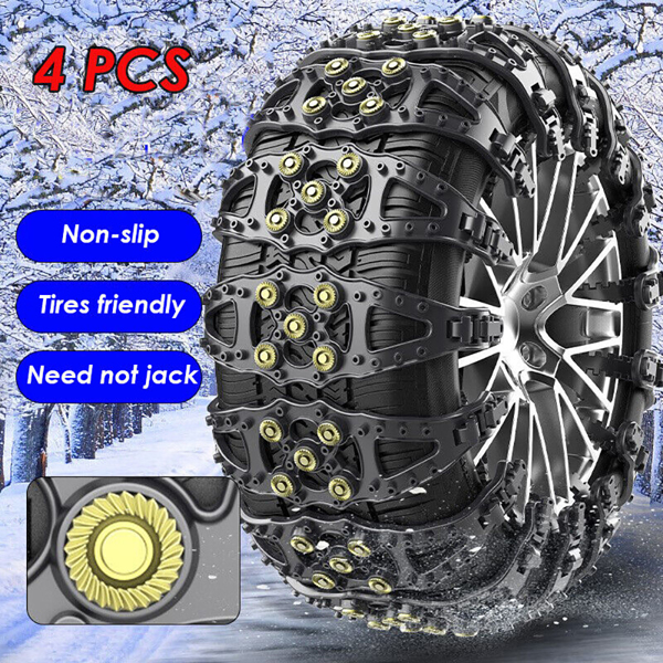 UK 4 black fishbone car tire anti-skid chains-9