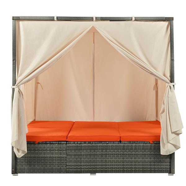 U 型可调节太阳床，带窗帘，舒适度高，3 种颜色-20
