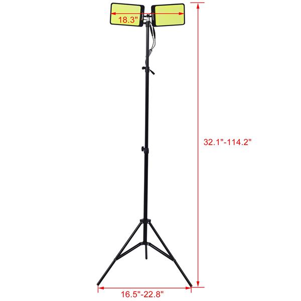 带支架的 LED 工作灯，11200 流明双头三脚架灯建筑，户外建筑灯架便携式支架工作灯带遥控器，防水多功能灯适用于工地后院-5