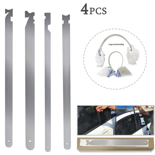 4件装通用 Easy Jim 套件，多用途弹簧钢消防员工具，重量轻，携带方便杠杆撬工具手动工具-1