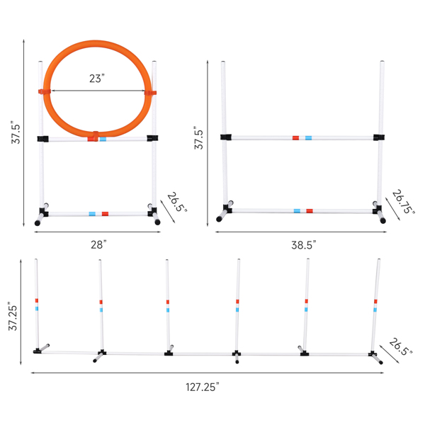 3-Piece Dog Agility Equipment Set, Dog Obstacle Course - 13